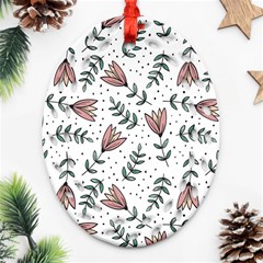 Flowers-49 Oval Filigree Ornament (two Sides)