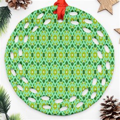 Leaf - 03 Round Filigree Ornament (two Sides)