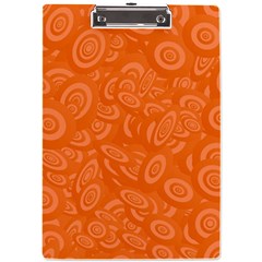 Orange-ellipse A4 Acrylic Clipboard