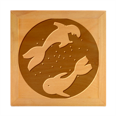 Koi Fish Carp Water Nature Animal Wood Photo Frame Cube
