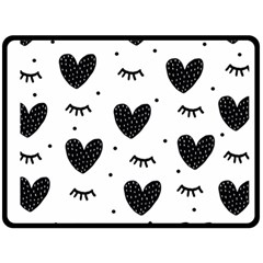Hearts-57 Fleece Blanket (large)