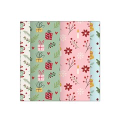 Flat Christmas Pattern Collection Satin Bandana Scarf 22  X 22 