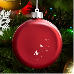 Skull  Led Glass Round Ornament