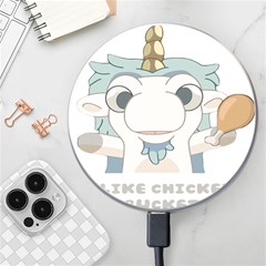 Unicourse Chicken Bucket T-shirt For Bluey Fans, Dad T-shirt, Bluey Mom Shirt, Unicorn Bluey Tee, Bl Wireless Fast Charger(white)