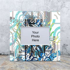 Abstract Acrylic Color Texture Watercolor Creative White Box Photo Frame 4  X 6 