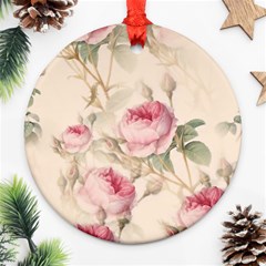 Roses-58 Round Ornament (two Sides)