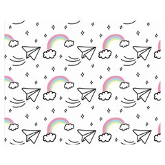 Cute-art-print-pattern Two Sides Premium Plush Fleece Blanket (medium)
