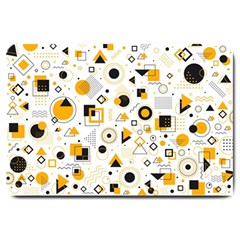 Flat Geometric Shapes Background Large Doormat