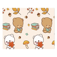 Bear Cartoon Background Pattern Seamless Animal Two Sides Premium Plush Fleece Blanket (large)