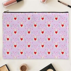 Easter Easter Bunny Hearts Seamless Tile Cute Cosmetic Bag (xxxl)