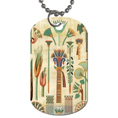 Egyptian Paper Papyrus Hieroglyphs Dog Tag (one Side)
