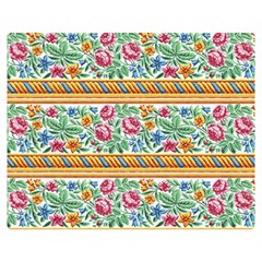 Flower Fabric Design Premium Plush Fleece Blanket (medium)