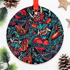 Japanese Graffiti Ornament (round)