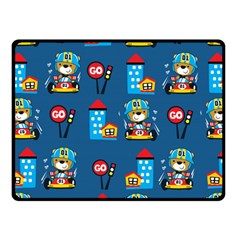 Racing-car-printing-set-cartoon-vector-pattern Fleece Blanket (small)