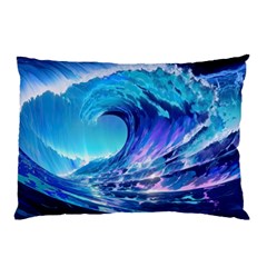 Tsunami Tidal Wave Ocean Waves Sea Nature Water Blue Pillow Case (two Sides)