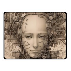 Cyborg Robot Future Drawing Poster Fleece Blanket (small)