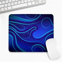 Spiral Shape Blue Abstract Large Mousepad