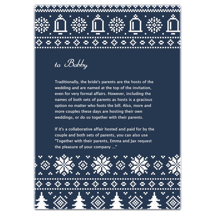 Christmas card Invitation Card 5  x 7 