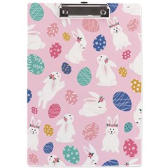 Cute Bunnies Easter Eggs Seamless Pattern A4 Acrylic Clipboard