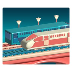 Bridge Transportation Train Toys Premium Plush Fleece Blanket (small)