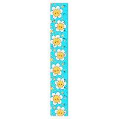 Cute-funny-kawaii-smile-face-flowers Growth Chart Height Ruler For Wall