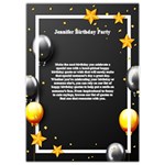 Birthday Invitation Card 5  x 7  Back