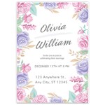 Rose Wedding Invitation Card 5  x 7  Back