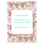birthday Invitation Card 5  x 7  (Scallop) Back