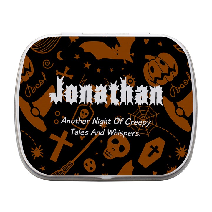 halloween Small Metal Box (White)