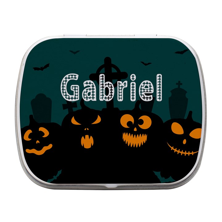 halloween Small Metal Box (White)