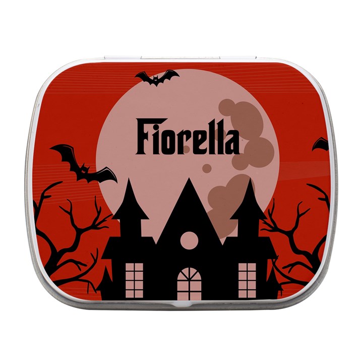 halloween Small Metal Box (White)
