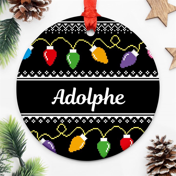 Christmas Light bulb Ornament (Round)
