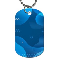Abstract-classic-blue-background Dog Tag (one Side)