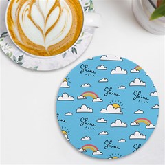 Sky Pattern Uv Print Round Tile Coaster