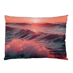 Ocean Waves Sunset Pillow Case (two Sides)