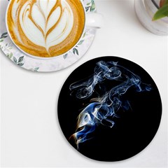 Smoke-flame-dynamic-wave-motion Uv Print Round Tile Coaster