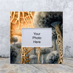 Garden Mushrooms Tree Flower White Box Photo Frame 4  X 6 