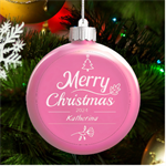 Christmas LED Glass Round Ornament Front