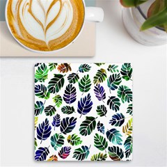 Leaves Watercolor Ornamental Decorative Design Uv Print Square Tile Coaster 