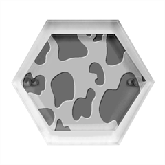Black And White Cow Print,wallpaper Hexagon Wood Jewelry Box