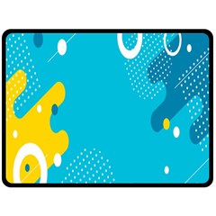 Blue Yellow Abstraction, Creative Backgroun Fleece Blanket (large)