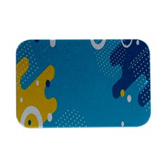 Blue Yellow Abstraction, Creative Backgroun Open Lid Metal Box (silver)  