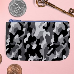 Dark Camouflage, Military Camouflage, Dark Backgrounds Large Coin Purse