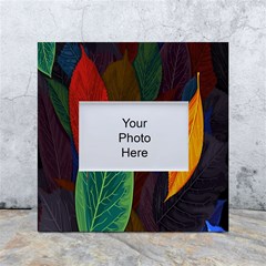 Leaves, Colorful, Desenho, Falling, White Box Photo Frame 4  X 6 
