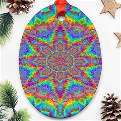 Mandala, Pattern, Abstraction, Colorful, Hd Phone Ornament (oval)
