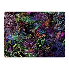 Trippy Dark Psychedelic Two Sides Premium Plush Fleece Blanket (mini)