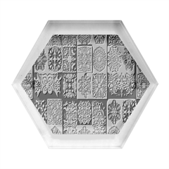 Texture, Pattern, Abstract, Colorful, Digital Art Hexagon Wood Jewelry Box