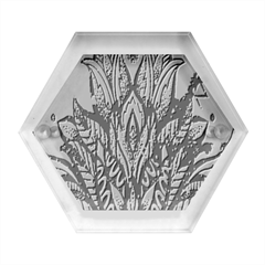 Aztec Flower Galaxy Hexagon Wood Jewelry Box
