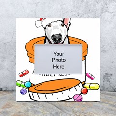 Bull Terrier T- Shirt Cute Bull Terrier T- Shirt White Box Photo Frame 4  X 6 