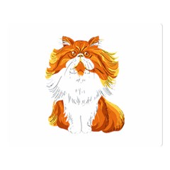 Persian Cat T-shirtwhite Look Calm Persian Cat 06 T-shirt Two Sides Premium Plush Fleece Blanket (large)